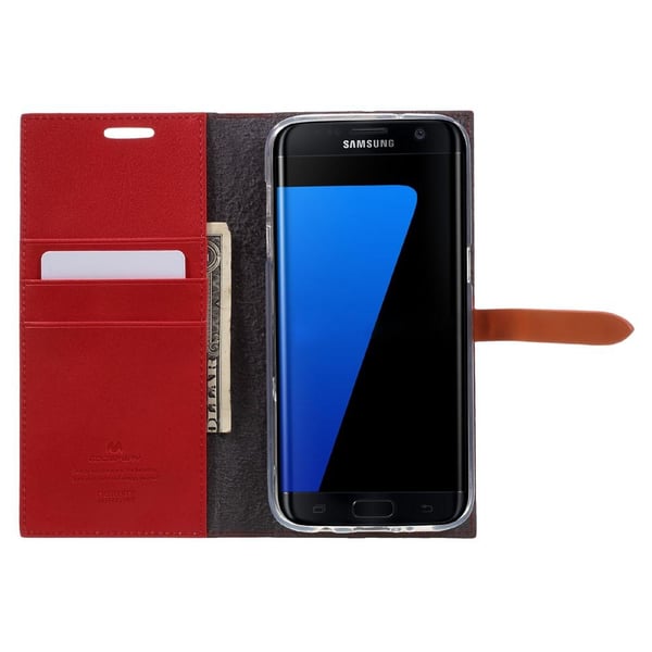 Mercury Romance Lompakkokotelo Samsung Galaxy S7 Edge - Punainen
