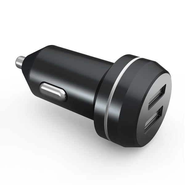 Champion - Dual USB Laddare 12/24V 4.8A - Svart