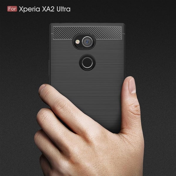 Carbon Brushed Mobilskal till Sony Xperia XA2 Ultra - Grå