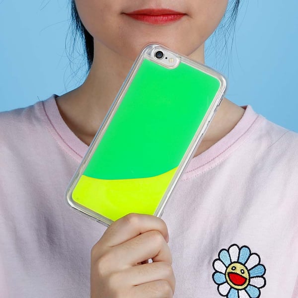 Liquid Neon Sand skal till iPhone 6/6s Plus - Grön