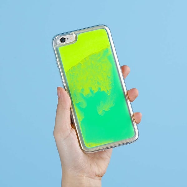 Liquid Neon Sand skal till iPhone 6/6s Plus - Grön