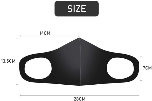 1 Pack Tvättbar mask Munskydd Skyddsmask Vit