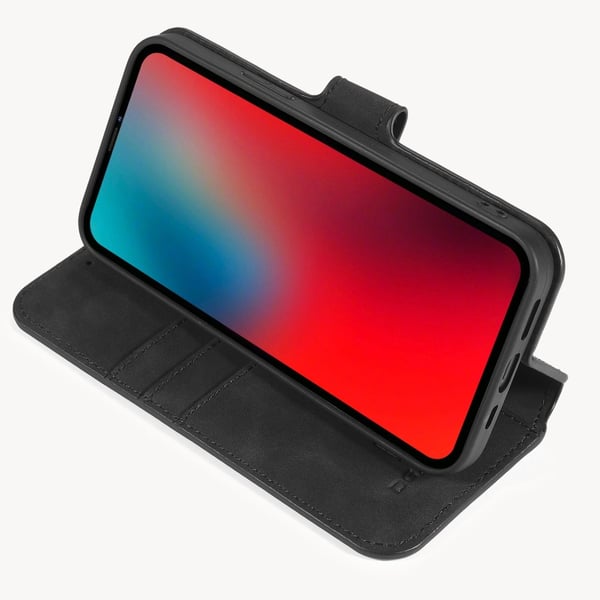 DG.MING Retro Läder Plånboksfodral iPhone 12 Pro Max - Svart