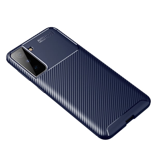 Carbon Fiber Mobilskal till Samsung Galaxy S21 Ultra - Blå