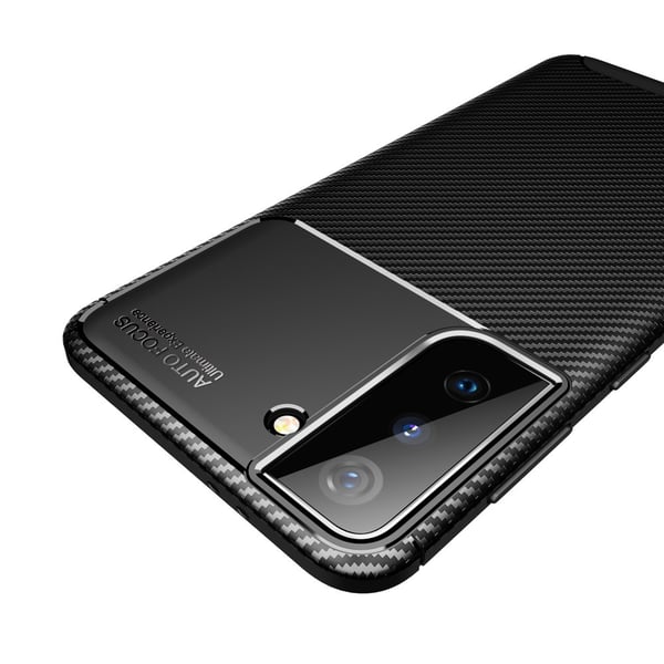 Carbon Fiber Mobilcover til Samsung Galaxy S21 Plus - Brun