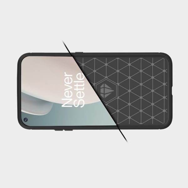 Carbon Fiber Mobilskal till Oneplus Nord N100 - Blå