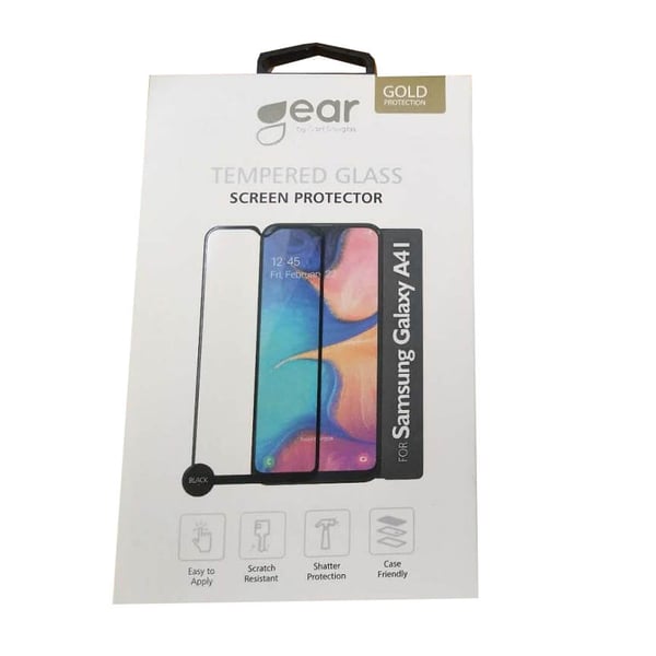GEAR Karkaistu lasinen näytönsuoja 2.5D Full Cover Samsung A41