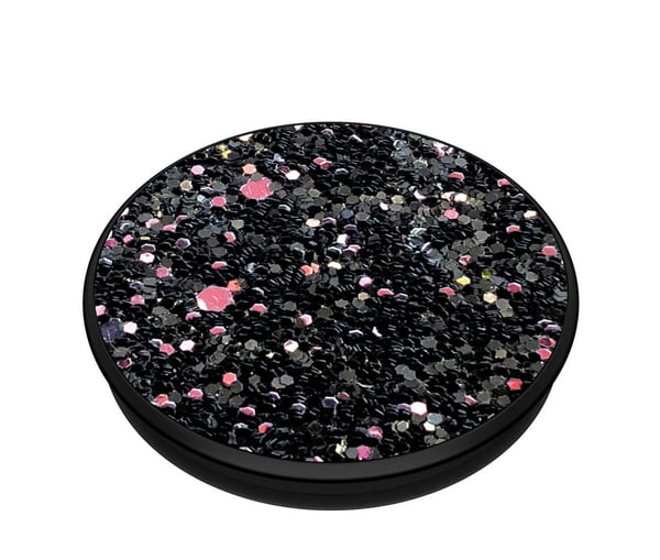 POPSOCKETS Sparkle Black Avtagbart Grip med Ställfunktion Premium