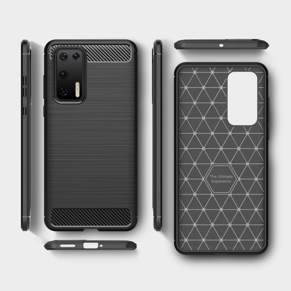 Carbon Fiber mobilskal till Huawei P40 - Svart