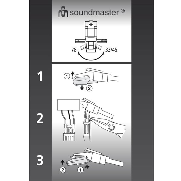 Soundmaster Pickup 33/45/78 vinyyli/savikiekko