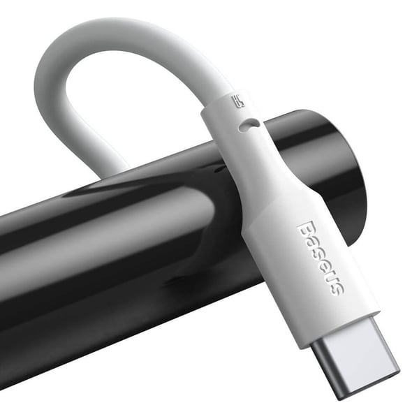 Baseus 2-pakkaus USB-C–USB-A-kaapeli 40 W 5 A 1,5 m valkoinen