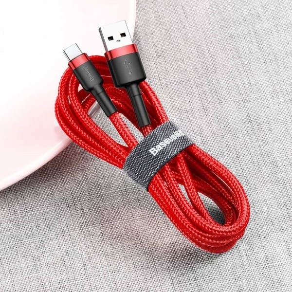 Baseus Cafule USB-C til USB-A kabel QC 3.0 3A 1M Rød