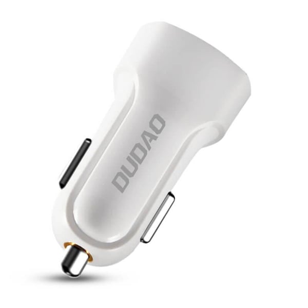 Dudao 2x USB 2.4A oplader + 3in1 lyn/type C/microUSB kablet hvid
