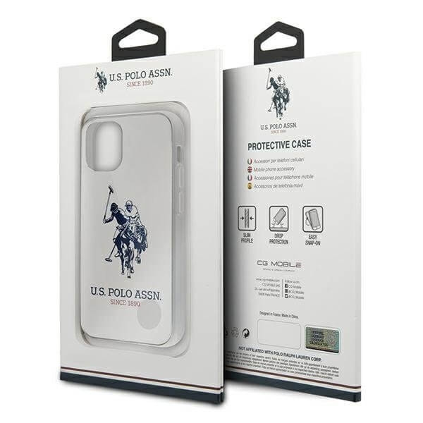 U.S. Polo Assn. Shiny iPhone 12 mini Skal Stor Loga Vit