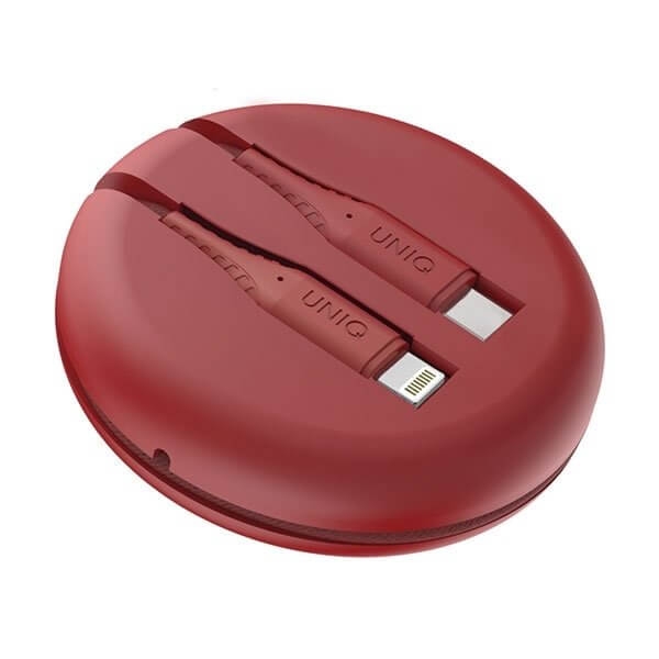UNIQ Halo USB-C till lightning kabel MFI 18W 1.2m carmine Röd