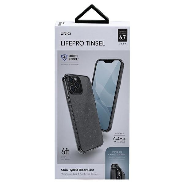 UNIQ LifePro Tinsel iPhone 12 Pro Max skal svart