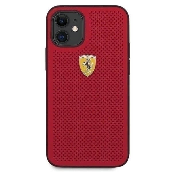 Ferrari Case skal iPhone 12 mini 5.4" OnTrack Perforated Röd