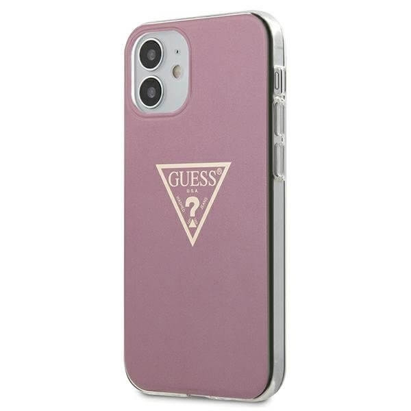 Guess Skal iPhone 12 & 12 Pro Metallic Collection - Rosa