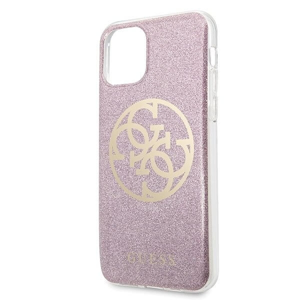 Guess Skal iPhone 11 Pro Max Circle Glitter - Rosa
