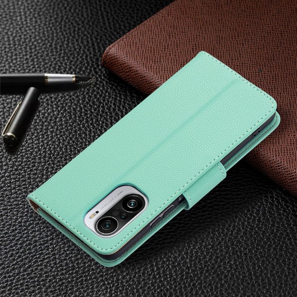Litchi Plånboksfodral till Xiaomi Mi 11i / Poco F3 - Turkos