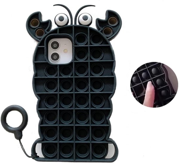 Crab Pop it Fidget Skal till iPhone 11 - Svart