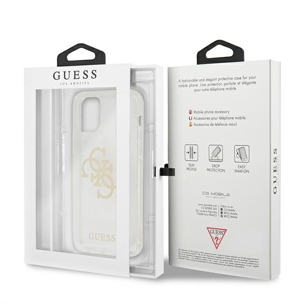 Guess iPhone 12 Pro Max Skal Glitter Logo - Transparent