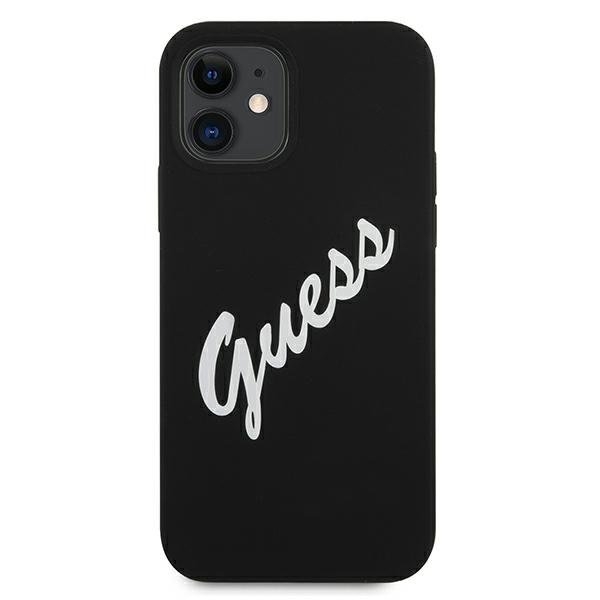 Guess Skal iPhone 12 Mini Silikon Vintage - Svart/Vit