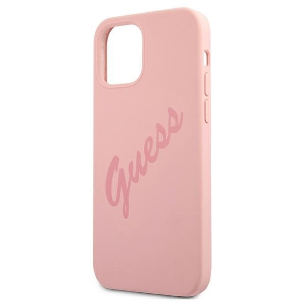 Guess iPhone 12 Pro Max Skal Script Vintage - Rosa