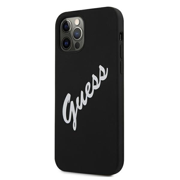 Guess iPhone 12 Pro Max Skal Silikon Vintage - Svart/Vit