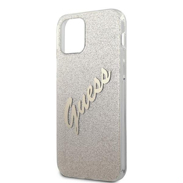Guess Skal iPhone 12 & 12 Pro Glitter Gradient Script - Guld