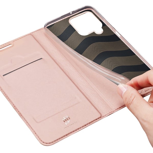 Dux Ducis Skinpro Lompakkokotelo Galaxy A22 4G - Ruusukulta