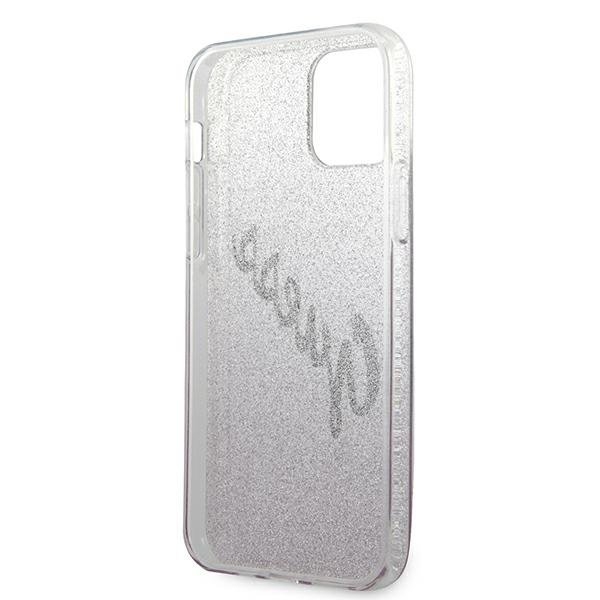 Guess iPhone 12 Pro Max Skal Glitter Gradient Script - Rosa