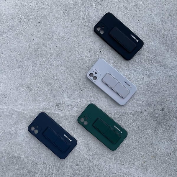 Wozinsky Kickstand Silikon iPhone 12 Pro Max Skal - Röd