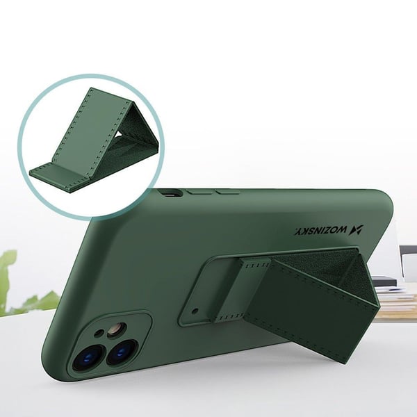 Wozinsky Kickstand Silikon iPhone 12 Pro Max Skal - Röd