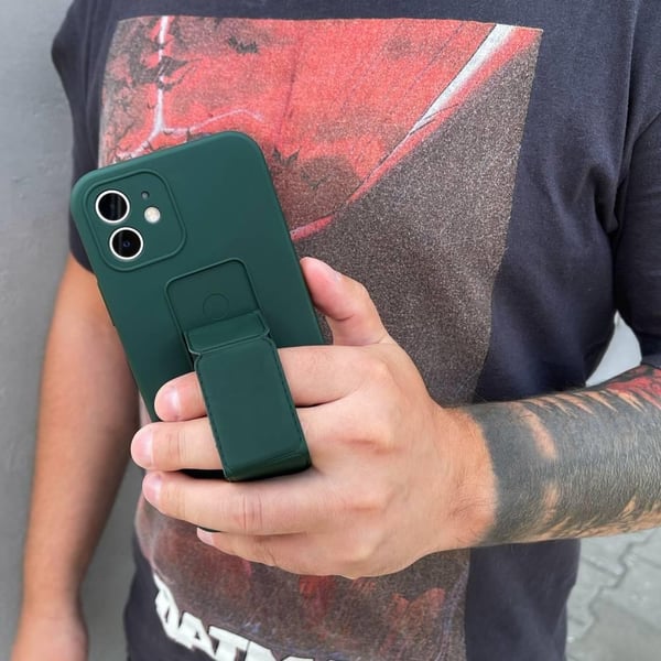 Wozinsky Kickstand Silikon Skal iPhone 12 - Röd