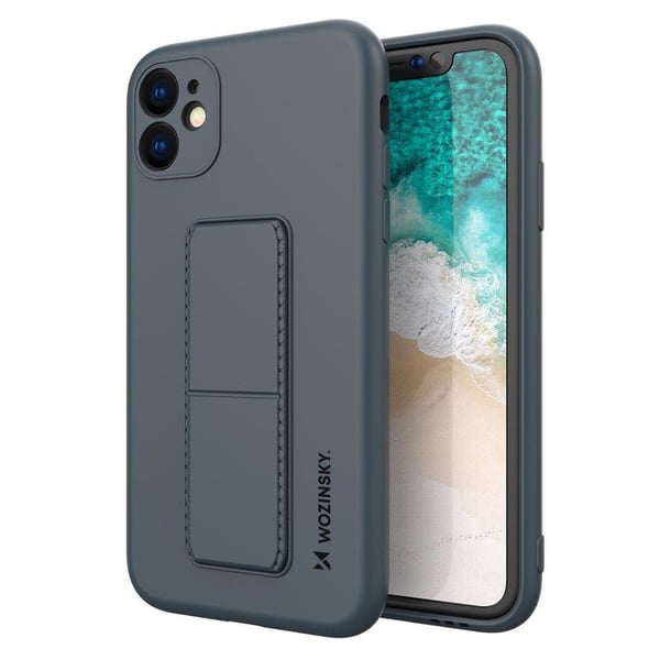 Wozinsky Kickstand Silikone Taske til iPhone 12 Pro - Marineblå