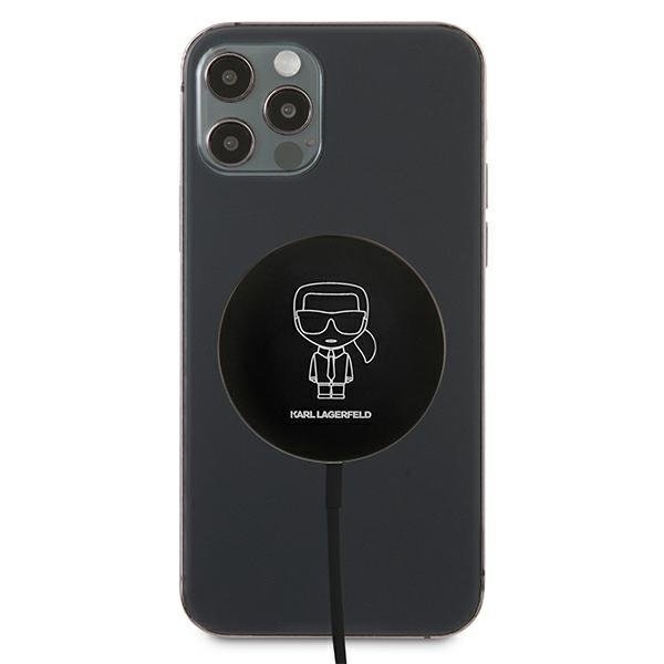 Karl Lagerfeld MagSafe Wireless Mobilladdare 15W - Svart