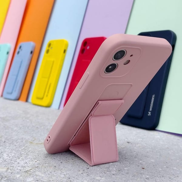 Wozinsky Kickstand Silicone Skal Samsung Galaxy A42 5G - Navy Blå