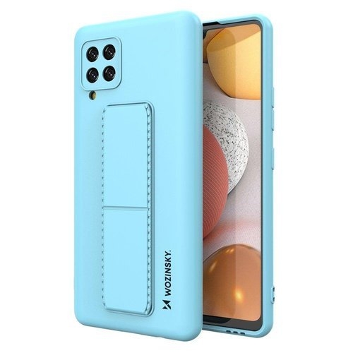 Wozinsky Kickstand Silicone Skal Samsung Galaxy A42 5G - Ljus Blå