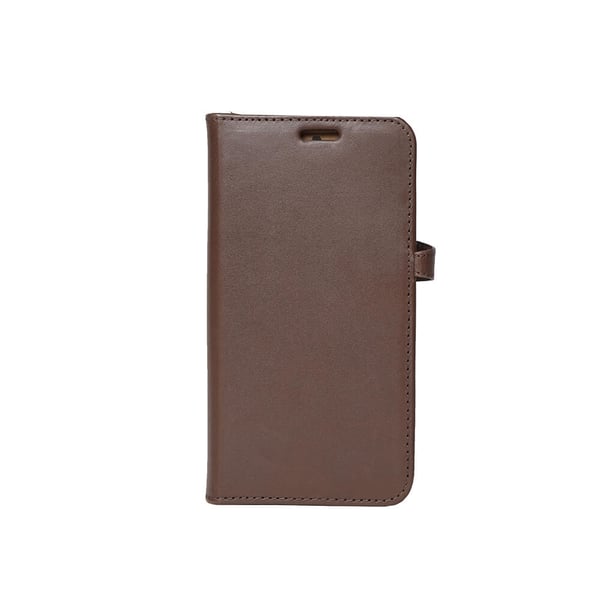 BUFFALO äkta läder äkta skinn plånboksfodral iPhone 13 Pro Max - Brun