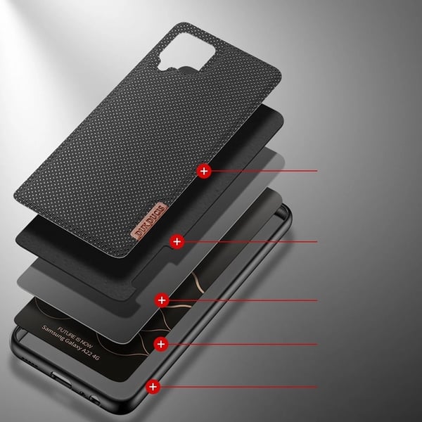 Dux Ducis Fino Skal nylon material till Galaxy A22 4G- Svart