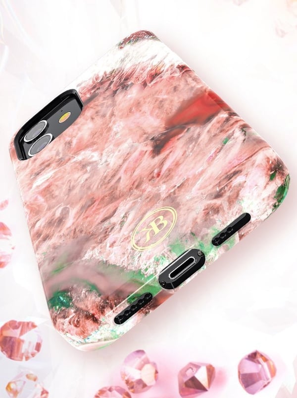 Kingxbar Agate Mobilskal iPhone 12 mini - Röd