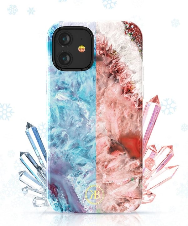 Kingxbar Agate Mobilskal iPhone 12 mini - Röd