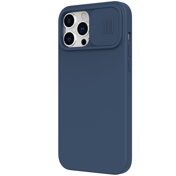 Nillkin CamShield Silky Silikonikuori iPhone 13 Pro Max - Sininen