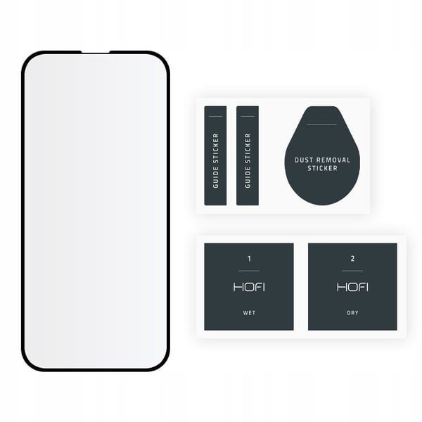 Hofi Pro Plus Härdat Glas Skärmskydd iPhone 13 & 13 Pro - Svart