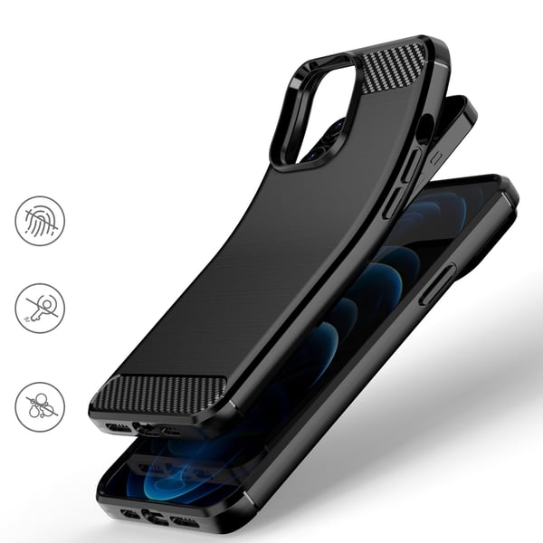 Carbon Case Flexible Skal iPhone 13 Pro - Svart