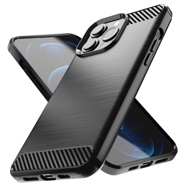 Carbon Case Flexible Skal iPhone 13 Pro - Svart Carbon Case Flexible Skal iPhone 13 Pro - Svart