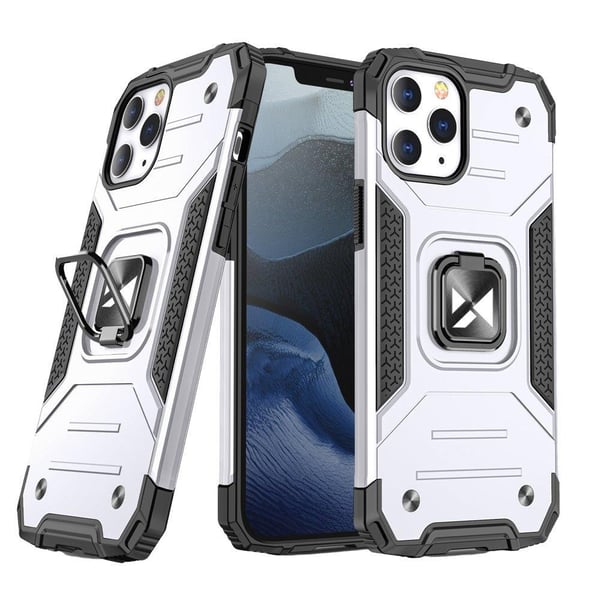 Wozinsky Ring Kickstand Tough Skal iPhone 13 Mini - Silver