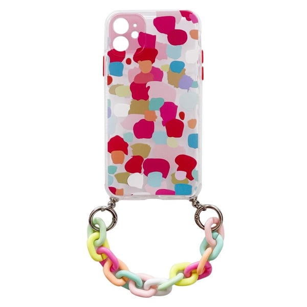 Color Chain Pendant Gel Flexible Mobileskal iPhone 8 Plus / 7 Plus - Flerfargad