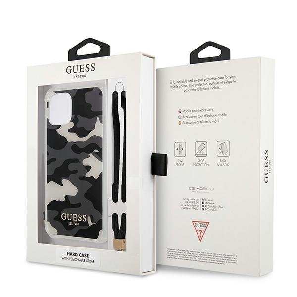 Guess Skal iPhone 12 & 12 Pro Camo Collection - Svart